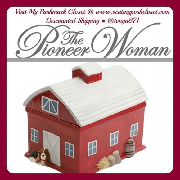 🦋 New Pioneer Woman Barn 7.9"
Cookie Jar - Picture 1 of 9